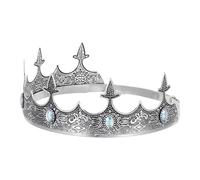 LOLIPPYY Tiara Ajustable para Fiesta en Metal Color Plata Antigua Cristales Ab, Accesorio Cabello de Mujer y Niña Adecuado para Bodas, Graduaciones y Disfraces, Tocado Elegante y Versátil