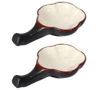 LOLIPPYY Tintero de Cerámica Forma de Flor Blanco y Rosa Set de 2 Piezas Bandeja para Pinceles de Caligrafía y Tinta Plato de Tinta para Pintura y Dibujo Artístico