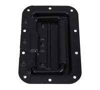 LOLIPPYY Tirador de Resorte de Hierro 8 MM para Flight Case y Armarios Asa Empotrada Negra Resistente para Estuches Industriales Manija Funcional para Transporte y Montaje Fácil