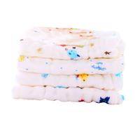 LOLIPPYY Toalla De Lactancia De Gasa De Algodón Para Bebés, Pañuelo Pequeño Suave, Absorbente y Transpirable, Toallas Cuadradas De 6 Capas, Uso Diario y Cuidado Del Ñiño, Set De 4 Piezas