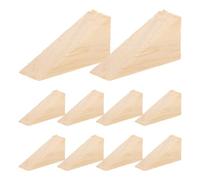 LOLIPPYY Topes de Puerta de Cuña de Madera 10 Piezas, Bloque Anticolisión Triangular 6x2x3 Cm, Protector Pesado para Dormitorio, Oficina y Sala, Tope Antideslizante para Puertas Interiores
