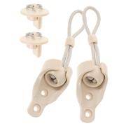 LOLIPPYY Topes Elásticos para Persianas Enrollables Beige Tapas Ajustables De Caucho Pom Resistentes Al Viento para Soporte De Barras De Cortina y Protección contra Viento