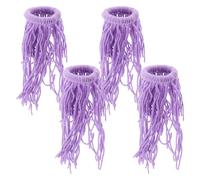 LOLIPPYY Trapeador para Desove de Peces Flotante Violeta 4 Piezas Planta Acuática Artificial para Tanque de Cría y Nido de Desove Accesorio Compatible para Peceras y Estanques de Cría