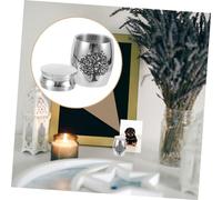 LOLIPPYY Urna para Mascotas Pequeña De Acero Inoxidable con Tapa Atornillada Diseño Resistente Contenedor para Cenizas De Gatos y Perros Recuerdo Conmemorativo