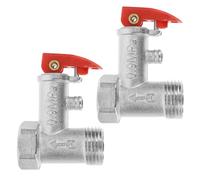 LOLIPPYY Válvulas Reductoras de Presión Dn15 de Cobre 0,9 Mpa, Válvulas de Seguridad y Alivio para Calentadores de Agua Eléctricos, 2 Unidades Plateadas para Uso Doméstico