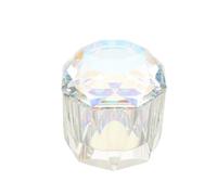 LOLIPPYY Vaso para Lavar Pinceles de Uñas Acrílicas de Vidrio Transparente con Tapa Diamante Ab, Recipiente Dappen para Líquido y Polvos Acrílicos, Taza Humectante para Decoración y Arte