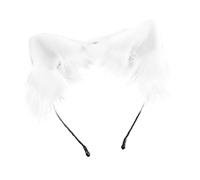 Lolita - Diadema con forma de oreja de gato para cosplay, disfraz de baile, accesorios de estilo kawaii, accesorios de Halloween, color blanco
