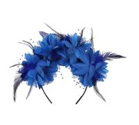 Lolita - Diadema lateral delgada con decoración de plumas para mujer, para boda, fiesta, peinado, duradero