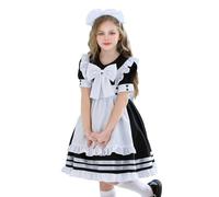 Lolita Dress - Disfraz de sirvienta negra para niños, vestido de cosplay de 6 a 16 años