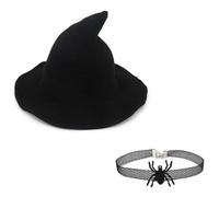 Lolitas Star Witch Hat Magic Wizard Hats Halloween Witch Hat Costume Unisex Disfraz para Niños Adultos Arañas