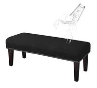 Lollanda Banco universal para banco de comedor, funda elástica para banco de comedor, funda elástica para hotel, banquete, restaurante, sala de estar, dormitorio (negro)