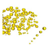 LolliBeads Resina Cristal Redondo Nail Art Mezclado Parte posterior plana Acrlico Rhinestones Gemas Tamao de mezcla 1.5-5 mm Color Citrino (120