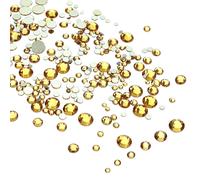 LolliBeads Resina Cristal Redondo Nail Art Mixto Parte Posterior Plana Acrlico Rhinestones Gemas Tamao Mezcla 1.5-5 mm Color Claro Colorado Top