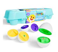 Lollipop Baby Shark Match and Sort Huevos Juguete - 12 huevos para la diversin de forma y color para nios pequeos - juguete Montessori para nios