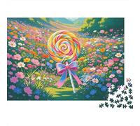 Lollipop Flower 1000 Piezas Puzzle Reciclado Niños Excelente Regalo para Todas Las Ocasiones 70x50cm/1000pcs para Decoración del Hogar