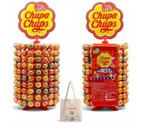 Lollipops Los mejores 2 x 200 caramelos con soporte para fiestas y golosinas, fresa ChupaChup, naranja, cereza, frambuesa, cola, vainilla y más+bolsa JOYTALY