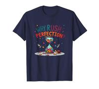 Lollygagging: ¿por qué apresurarse a la perfección? Cita Divertida de Vida Lenta Camiseta, Hombre, Azul Marino, L