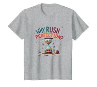 Lollygagging: ¿por qué apresurarse a la perfección? Cita Divertida de Vida Lenta Camiseta, Niños, Gris Jaspeado, 2 años