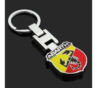 LOLOBFZL Llaveros de Metal Coche Llavero de aleación Llavero con Hebilla de Logo, para Abarth Accesorios de baratija de Moda