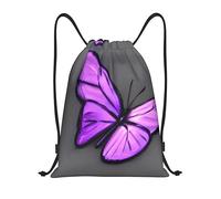 LOLOBFZL Mochila de bolsillo con cordón ligero de pavo real púrpura Mochila deportiva Mochila diaria plegable con cordón, BALAS LILA, S, Mochilas