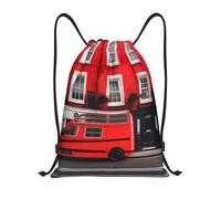 LOLOBFZL seta roja mágica ligera cordón correa bolsillo mochila deportiva mochila diaria plegable cordón mochila, London Street, M, Mochilas