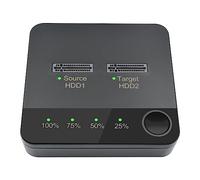 LOLPALONE Duplicador M.2 de Doble Bahía SSD, Estación de Acoplamiento de Disco Duro Externo Con Clon para Lector M2 HDD SSD, 500389728