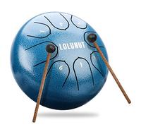 LOLUNUT Instrumentos de percusión para lengua de acero de 6 pulgadas con 8 notas con partitura de música, aplicable a la educación musical, curación mental, meditación de yoga (Ripples azul-15,2 cm)