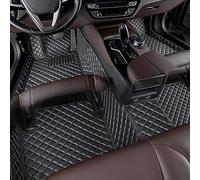 LOLUZ Alfombrillas Coche De Cuero para B-MW X6 F16 2014-2019, Medida Juego De Alfombras Impermeable Alfombra ProteccióN Moquetas Cobertura Completa,A-Black