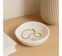 LolyShop dol - Cuenco de cerámica para joyas, llaves o accesorios, diseño de borde de onda minimalista - Idea de regalo decorativo para el hogar
