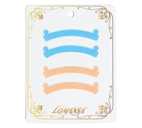 Lomansa Herramienta de Lifting Pestañas, Levantamiento de Pestañas y Cejas, Evita que las Pestañas Reboten, No se Deforman Fácilmente y son Reutilizables, 2 Pares(Azul Naranja)