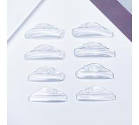 Lomansa Lash Lifting Pads, Pestañas Lifting Pads, Super Adhesivo, 4 Tamaños (Transparente Purpurina)