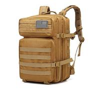 LOMBARTEX - Mochila 45 L Táctica Militar - Paquete de Asalto MOLLE de Gran Capacidad para Utilidad Militar - Bolsa para Actividad al Aire Libre - Color Caqui.