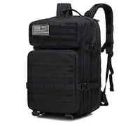LOMBARTEX - Mochila 45 L Táctica Militar - Paquete de Asalto MOLLE de Gran Capacidad para Utilidad Militar - Bolsa para Actividad al Aire Libre - Color Negro