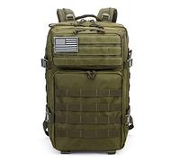 LOMBARTEX - Mochila Táctica Militar 45l - Paquete de Asalto MOLLE de Gran Capacidad para Utilidad Militar - mochila para Actividad al Aire color verde militar