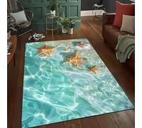 LOMDEM 3D Desierto Grietas Agua y Fuego Agujero Alfombra Habitación Juventud Adolescente Niño Antideslizante Alfombra para Sala de Estar, Alfombras Playera para Habitación Niña (Color 5,100x150 cm)