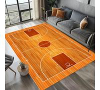 LOMDEM Alfombra Habitación Juventud Niños Cancha Baloncesto Campo Fútbol, Pelo Corto Suave Antideslizante, Alfombra Juegos Salón Lavable Deportiva Casa Decoración Regalo Interior, 120x180 cm, Color 1