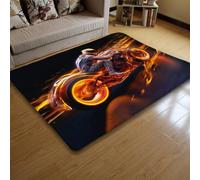 LOMDEM Alfombras Habitación Adolescente Auto Motocicleta Carreras de Fórmula 3D Antideslizantes Franela Alfombras para Habitaciones Infantiles, Sala de Estar, Sala de Juegos, 140x180 cm, Color 6