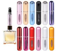 lomdung 12 Piezas de 5ml Atomizador Perfume Recargable, Mini Botella Rociadora Portátil, Pulverizador Colonia Recargable, Perfume Miniatura Sin Fugas