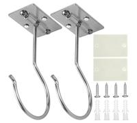 lomdung 2 Piezas Gancho para Plátanos, Plegable Metal Plátanos Ganchos, Autoadhesivo y Atornillable Soporte para Plátano, Ahorra Espacio, para Colgar Bajo Gabinete y Mantiene Las Frutas (Plata