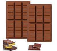 lomdung 2 Piezas Molde Chocolate, Molde Tableta Chocolate, Moldes para Barra de Chocolates Profundos de Silicona Sin BPA, Moldes para Barra de Chocolates de Dubái, para Bombones Postres Caseros