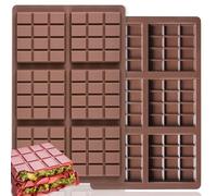 lomdung 2 Piezas Molde Chocolate, Molde Tableta Chocolate, Moldes para Barra de Chocolates Profundos de Silicona Sin BPA, Moldes para Barra de Chocolates de Dubái, para Bombones Postres Caseros