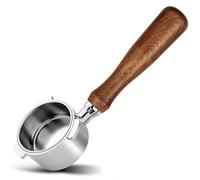 LOMGDOVC Portafiltro sin fondo de 54 mm, filtro portafiltro sin fondo, compatible con máquina Sage/Breville Barista 870/878/880 con 1 cesta de filtro, mango de nogal