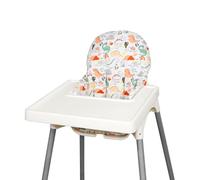 Lomgwumy Cojín para Trona IKEA, cojín antilop para Silla Alta, cojín Silla Alta para IKEA, algodón Antideslizante, Suave, cómodo (Dinosaurio de Dibujos Animados)