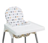 Lomgwumy IKEA - Cojín para trona, para cojín antilop, almohadilla para trona IKEA Antilop, algodón antideslizante, suave, para sentarse más cómodo (estrellas coloridas)