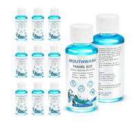 Lomgwumy Travel Mini, 1,2 oz/35 ml Enjuague bucal mini a granel, aliento fresco, fácil de llevar, ideal para viajes, hoteles, trabajo, citas. Imprescindible (PAQUETE DE 10)