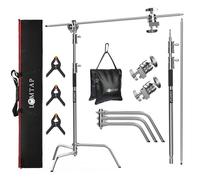 Lomia Photo Studio Heavy C Soporte de Reflector Ajustable de Metal con Brazo de sujeción para fotografía Estudio Video Reflector y monolight
