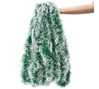 LOMIMOS - Guirnalda de Navidad (15 m), diseño de árbol artificial, colgante de árbol de Navidad, 9 cm, decoración interior y exterior de fiesta