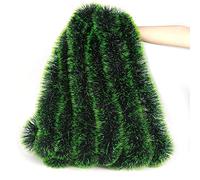 LOMIMOS Guirnalda de oropel de Navidad de 32.8 pies, decoración Verde Oscuro Brillante para árbol de Navidad, Fiesta, Suministros de Boda