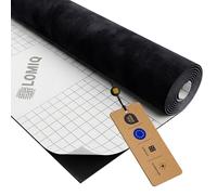 LOMIQ Tela De Microfibra Autoadhesiva 100x150cm, Negro, Efecto Ante, Lámina Flexible Para Interior De Coche, Suave Y Resistente, Fácil De Cortar, Material decorativo para muebles, DIY y automoción.