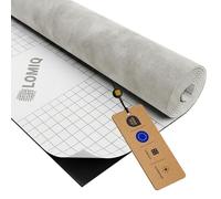 LOMIQ Tela De Microfibra Autoadhesiva 150x150cm, Plata, Efecto Ante, Lámina Flexible Para Interior De Coche, Suave Y Resistente, Fácil De Cortar, Material decorativo para muebles, DIY y automoción.